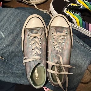 Converse all star blue and purple shoe